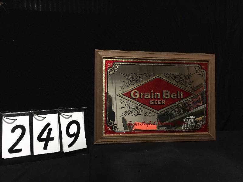 lot 249 image: Grain Belt Beer mirror