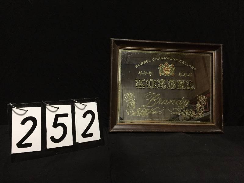 lot 252 image: Korbel Brandy mirror