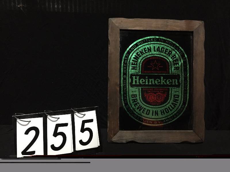 lot 255 image: Heineken Lager mirror