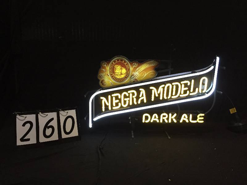 lot 260 image: Negra Modelo Dark Ale neon