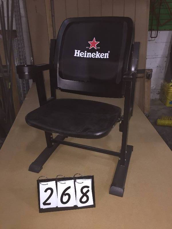 lot 268 image: Heineken Beer baseball stadium chair