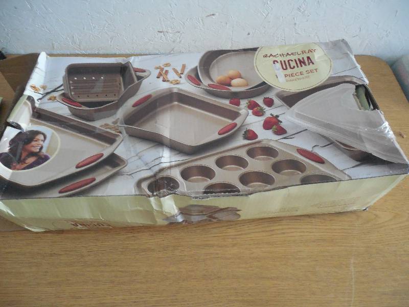 lot 57 image: Rachael Ray Cucina 10-Pc. Nonstick Carbon Steel Bakeware Set