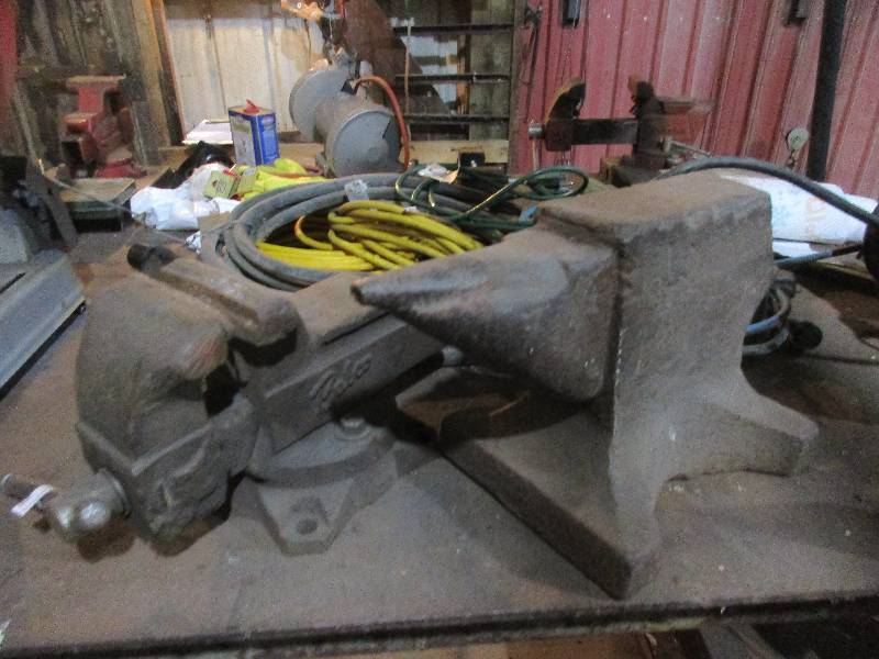 Vise and anvil