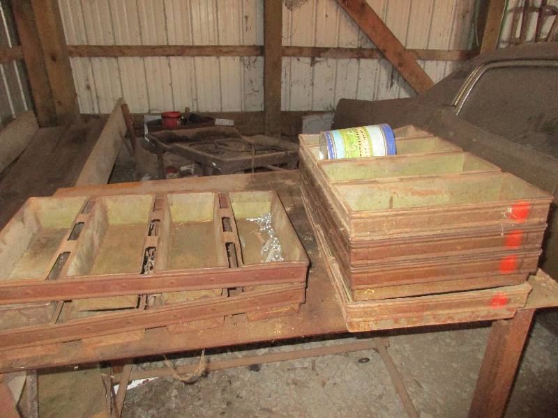 Parts trays and shop table