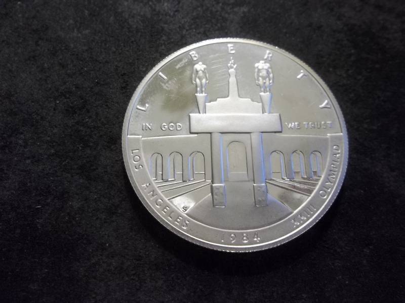 1984 Los Angeles Olympics Proof Comemmorative Silver Dollar