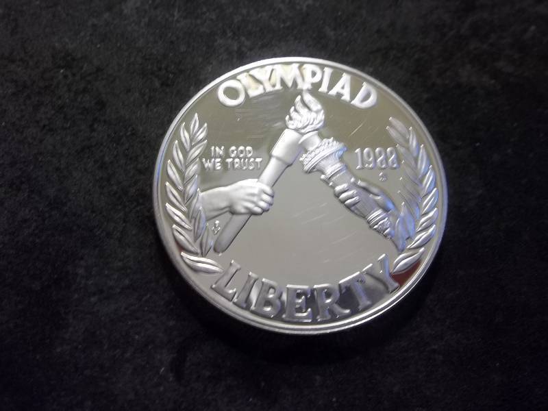 1988 S US Olympiad One Dollar Silver Proof Comemmorative