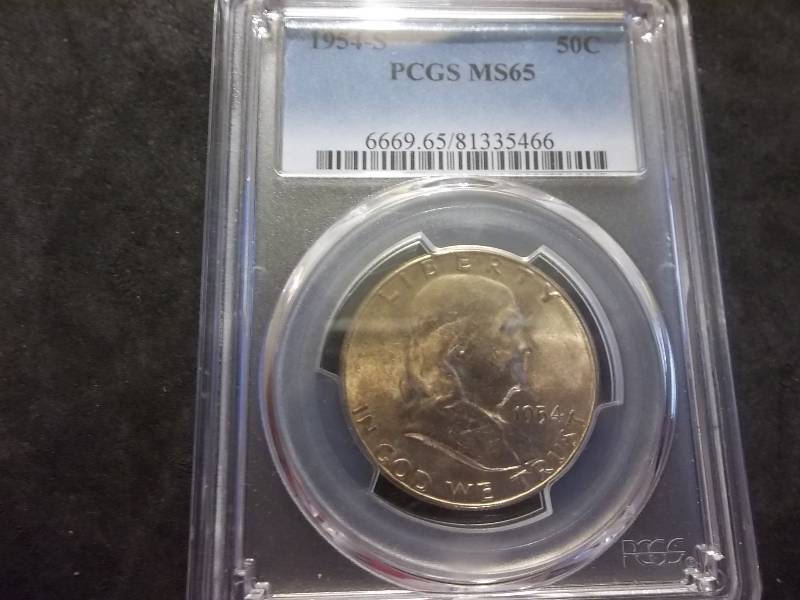 1954 S Franklin Half Dollar