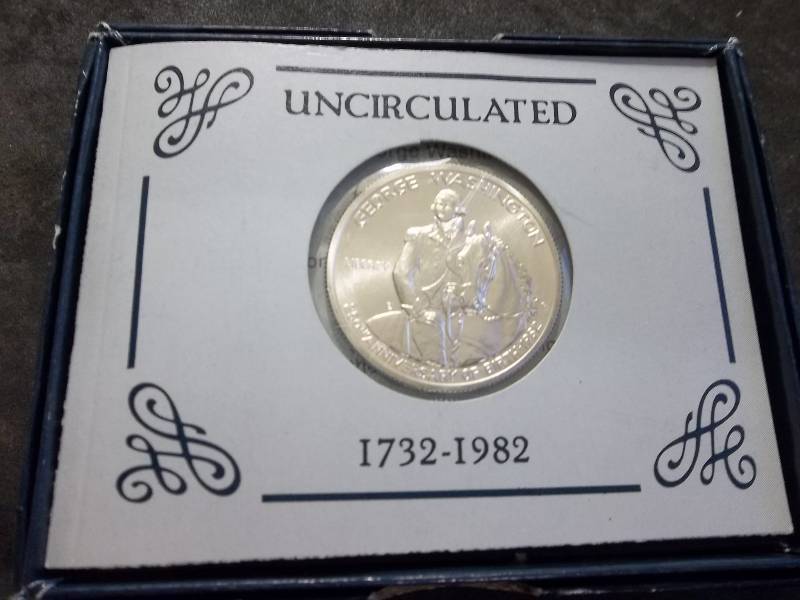 George Washington 250th Anniversary Commemorative Silver Half Dollar