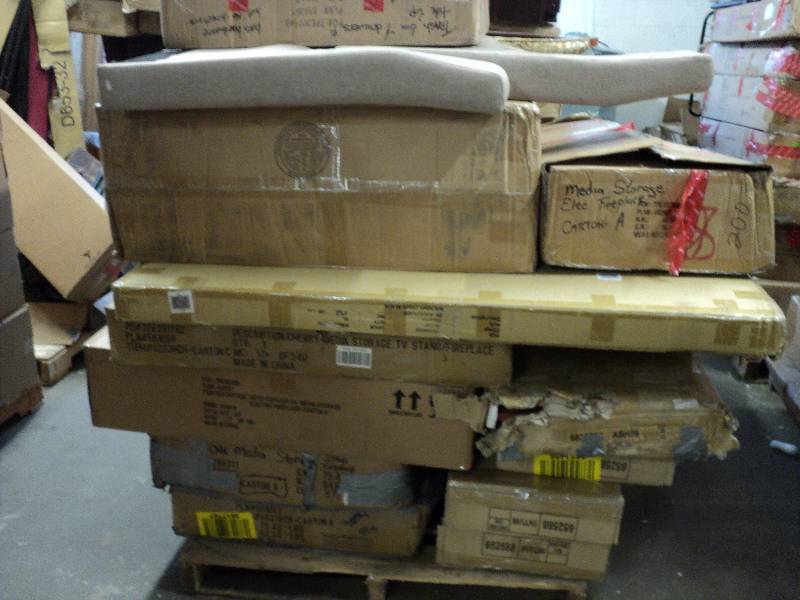 pallet of overstock furniture, may ...