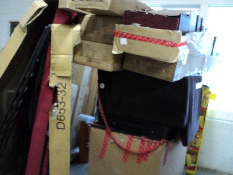 pallet of overstock furniture, may ...