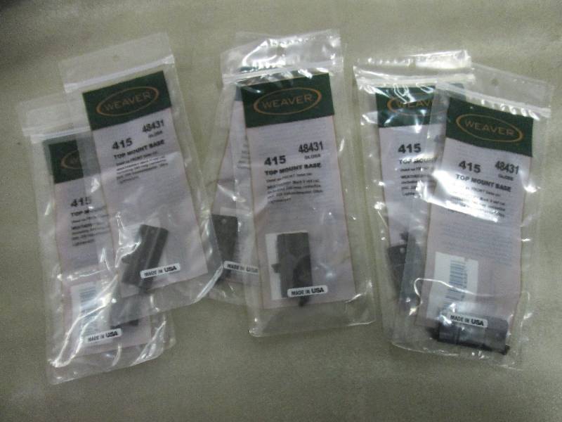 Lot of 7 Weaver Top-mount Scope Bas...