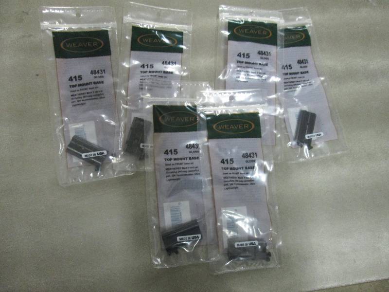 Lot of 6 Weaver Top-mount Scope Bas...