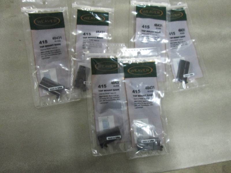 Lot of 6 Weaver Top-mount Scope Bas...