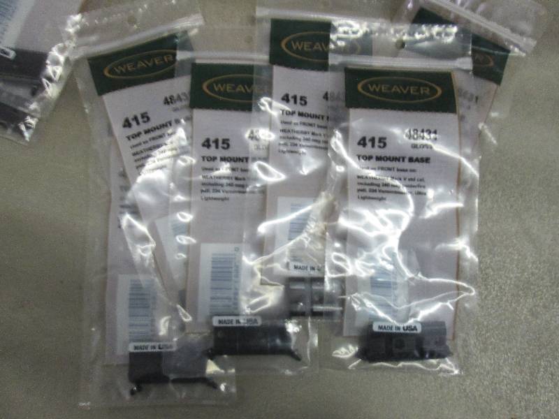 Lot of 6 Weaver Top-mount Scope Bas...