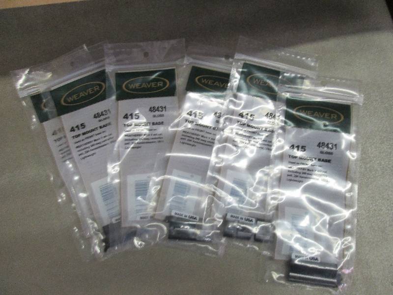 Lot of 6 Weaver Top-mount Scope Bas...