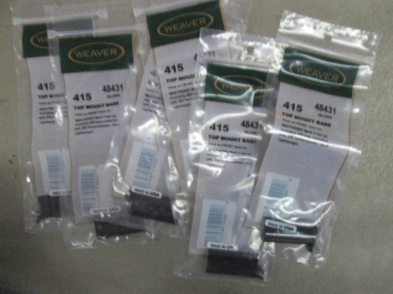 Lot of 6 Weaver Top-mount Scope Bas...