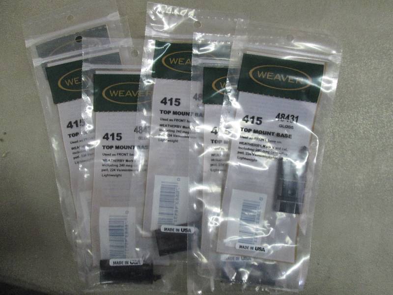 Lot of 6 Weaver Top-mount Scope Bas...