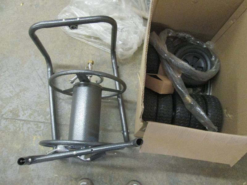 Unassembled Hose Reel,  Extra whee...