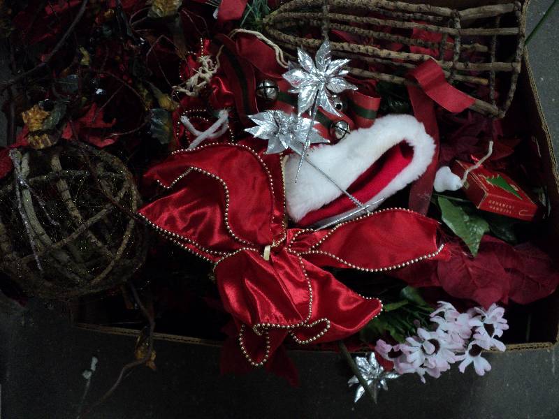 box of christmas dcor...