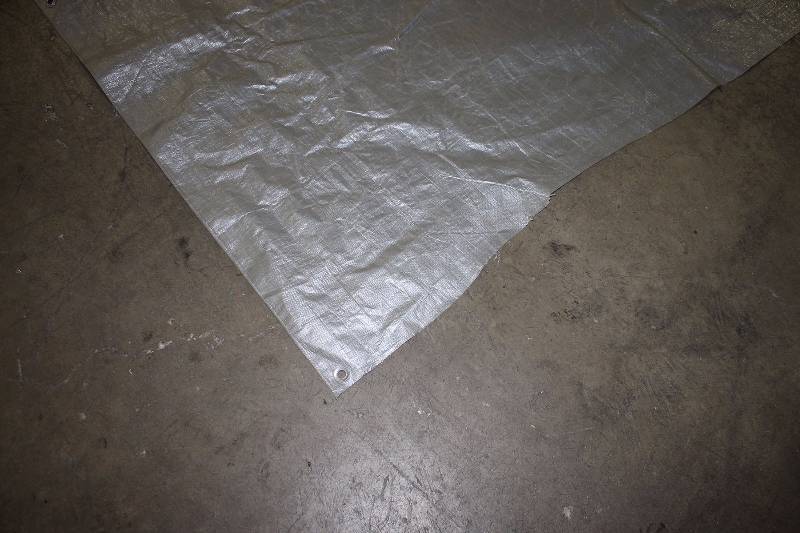 Heavy duty tarp.  Silver. 24 x 23