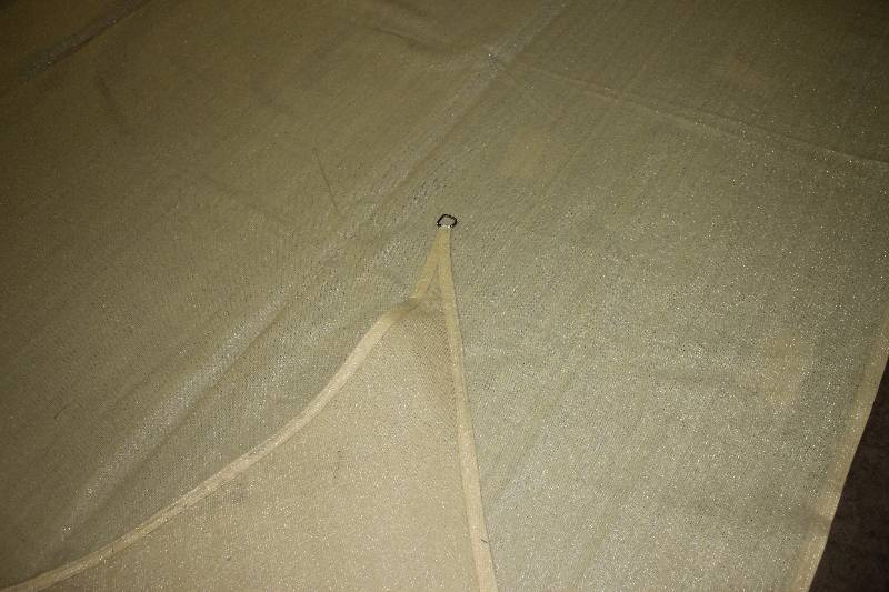 Shade tarp. Tan. 70% shade. 24 x 24