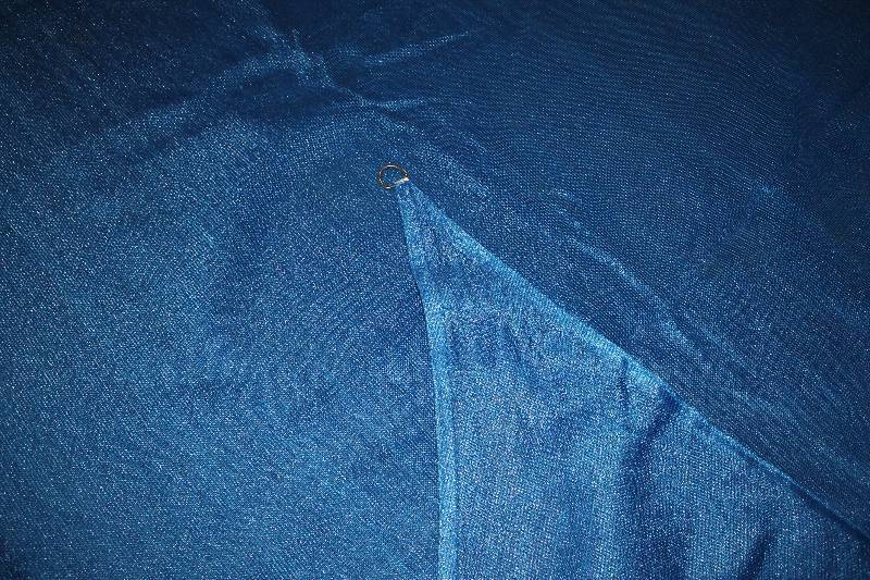 Shade tarp.  Blue.  70% shade.  24 x 24