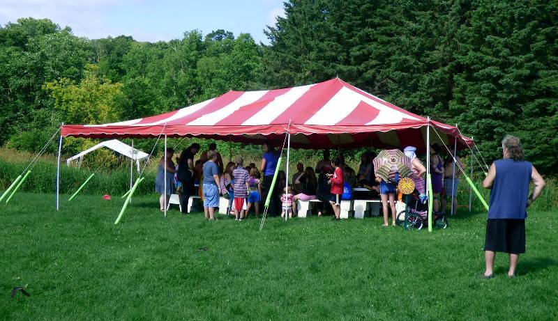 Commercial Party Tent.  RedWhite - 20 x 30
