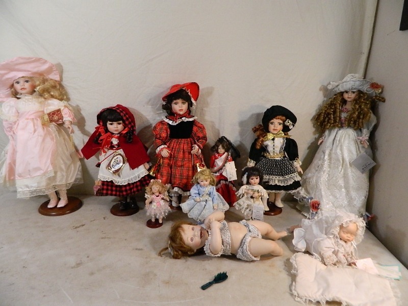 11 Porcelain Dolls