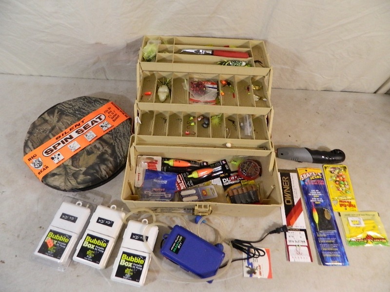 New and Used Fishing Tackle with Box