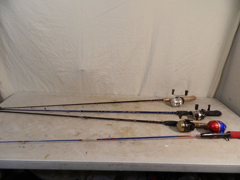 4 Fishing Rods and Reels