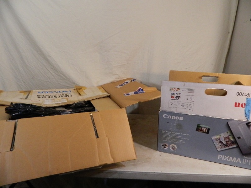 Vintage Pioneer LaserDisc Player and New Printer