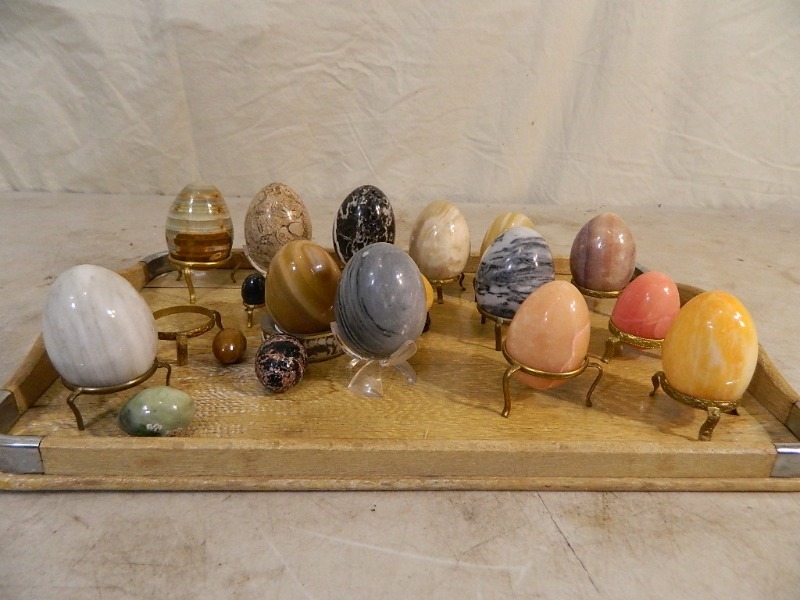 Stone Egg Collection and Tray