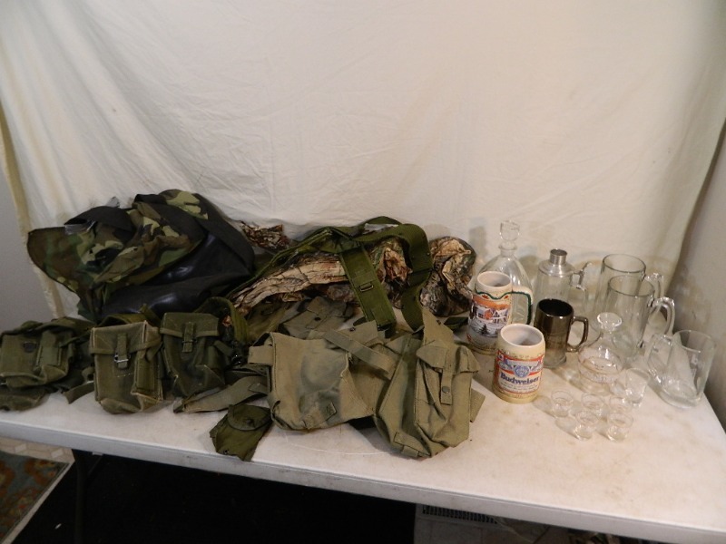 Beer Steins, Decanters, Army Items