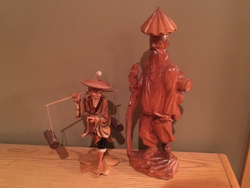 lot 54 image: Asian Wood Sculptures - Men