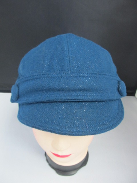 lot 55 image: Blue Fashionable Winter Hat w Shimmer Blue Lining