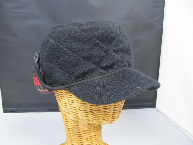 lot 68 image: Fudd Winter Hat, Black w Red Plaid Pattern