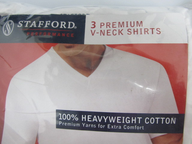 lot 108 image: 3 Brand New Premium V-Neck T-Shirts Size LARGE