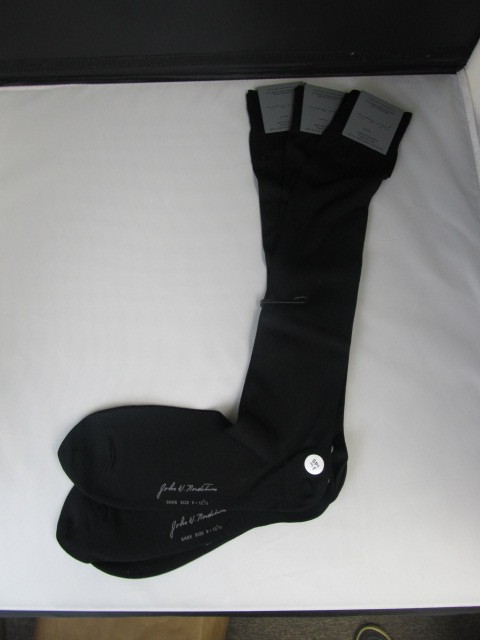 lot 102 image: 3 Pair of New Black Nordstrom Dress Socks