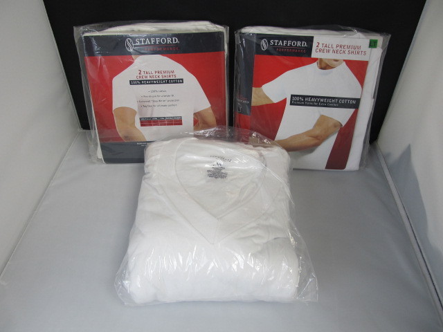 lot 107 image: Brand New Crew Neck & V-Neck T-Shirts Size LARGE TALL