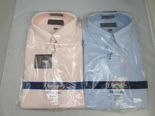 lot 111 image: Wrinkle-Free Barrington Dress Shirts - pink & blue.