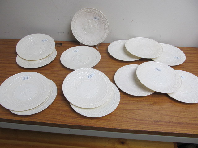lot 19 image: Belleek Irish Christmas Plates Variety- FIRST, 1971, 1972, 1973, 1978, 1979