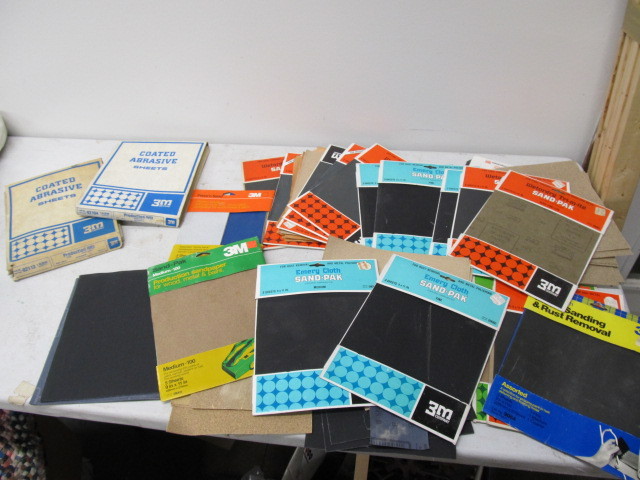 lot 154 image: HUGE Lot of Assorted Unused Sandpaper