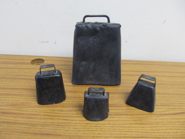lot 187 image: Group of Vintage Metal Cow Bells