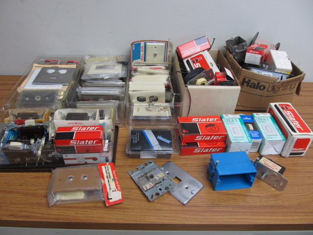 lot 196 image: Large group of NOS ElectricalLighting Items