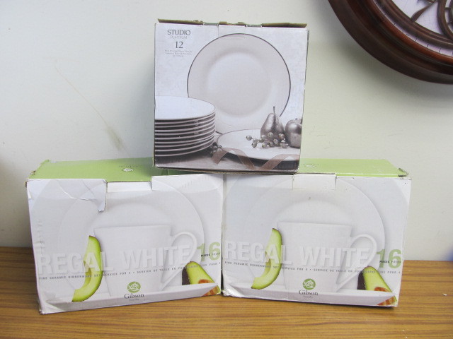 lot 198 image: 3 Boxes of NEW Gibson Dinnerware 