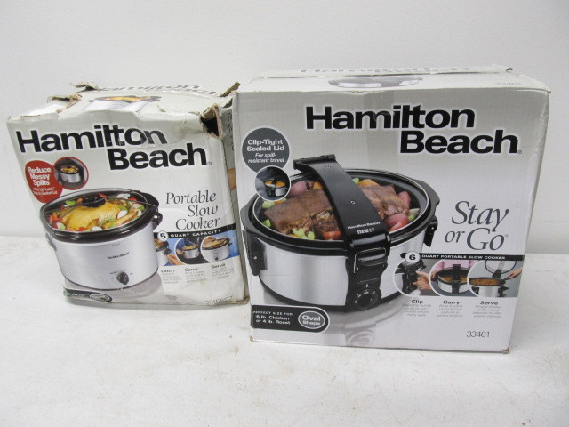 lot 226 image: Pair of NEW Hamilton Beach Crock Pots