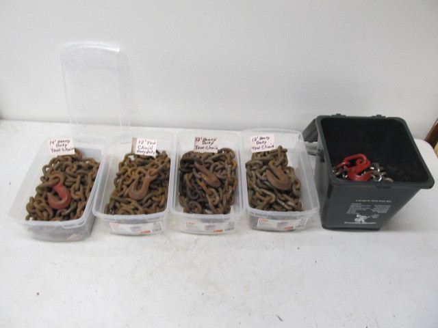 lot 238 image: 5 Heavy Duty Tow Chains