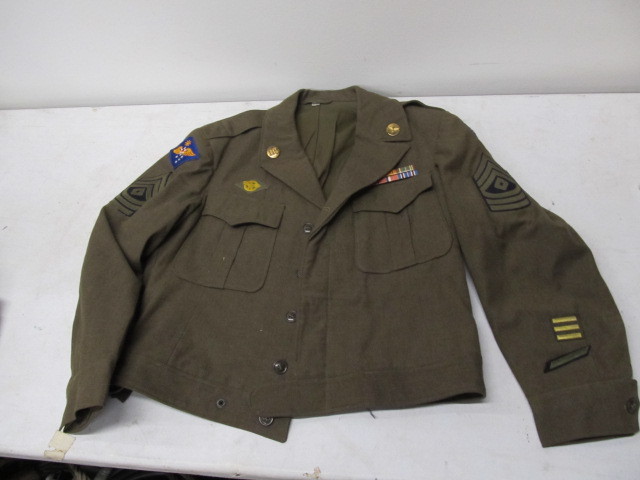lot 265 image: Orig WW2 Era Jacket wPatches & Pins