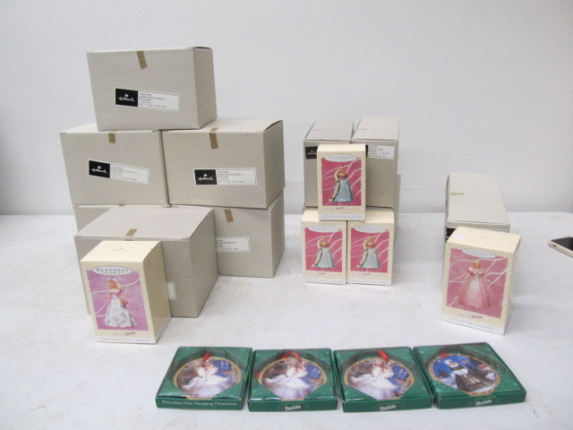 lot 271 image: Lot of NIB Barbie Christmas Ornaments