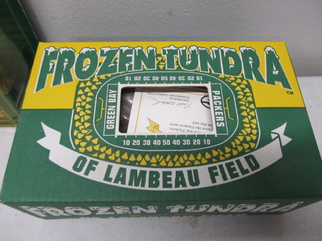lot 276 image: Section of The Frozen Tundra Lambeau Field & Brett Favre Starting Lineup